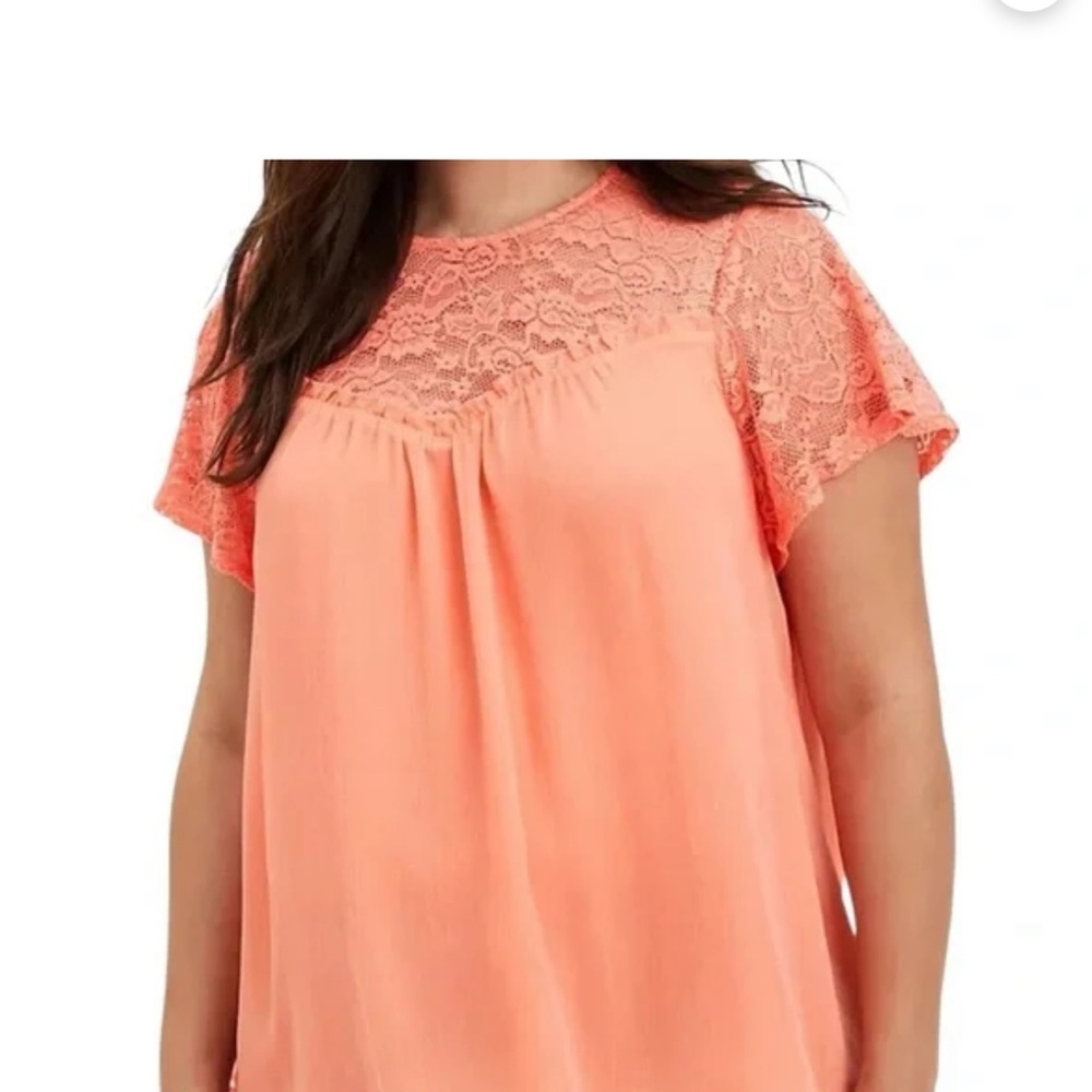 Torrid Coral Lace Blouse